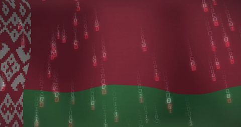 Data Processing Over Belarus Flag Symbolizing Technology