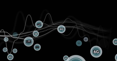 5G and 6G Network Data Processing with Digital Waveforms - Download Free Stock Images Pikwizard.com