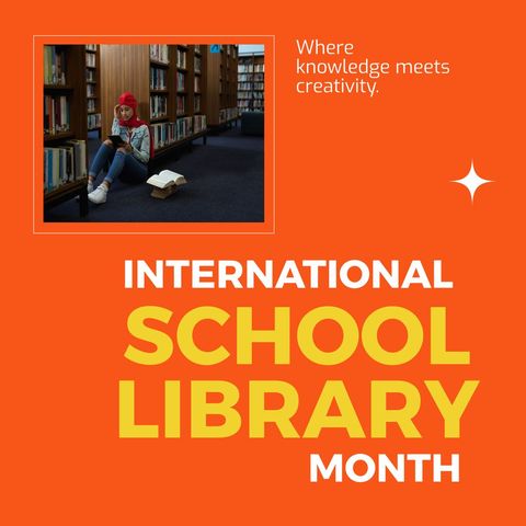International School Library Month Inspiration with Diverse Student - Download Free Stock Templates Pikwizard.com