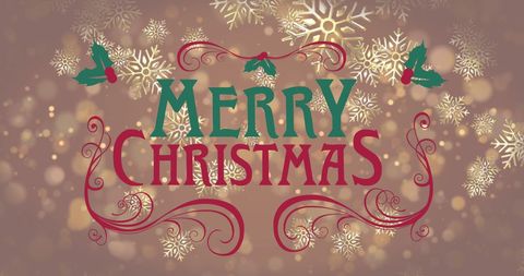 Merry Christmas Text with Snowflake Background - Download Free Stock Images Pikwizard.com