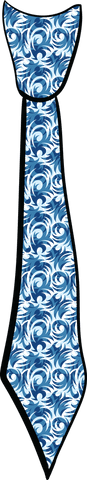 Blue patterned necktie transparent background for formal occasions