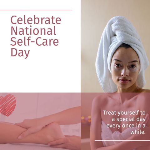 National Self-Care Day Promotion with Relaxation Theme