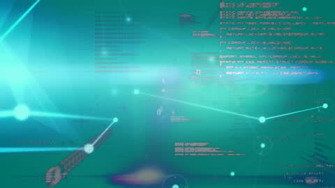 Abstract Blue Digital Data Processing Animation