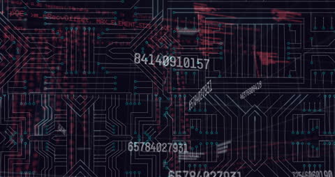 Futuristic Circuitry with Digital Data Overlay