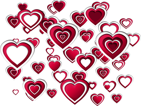 floating red hearts pattern on transparent background - Download Free Stock Videos Pikwizard.com