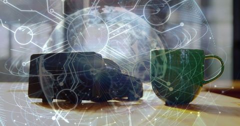 Innovative VR Headset with Global Network Stimulation - Download Free Stock Images Pikwizard.com