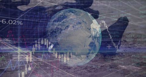 Global Finance Concept with Digital Overlay and Earth - Download Free Stock Images Pikwizard.com