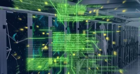 Data Processing with Advanced Tech in Server Room - Download Free Stock Images Pikwizard.com