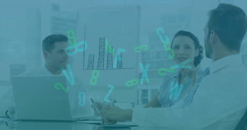 Business Team Analyzing Financial Statistics