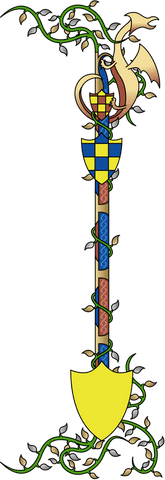 antique shovel emblem with heraldic shields and vines on transparent background - Download Free Stock Videos Pikwizard.com