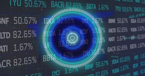 Digital Interface with Financial Data Projection