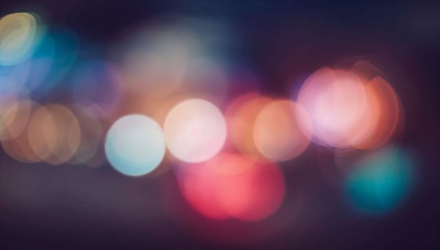 Colorful Urban Bokeh Lights Abstract Nightscape Ambience