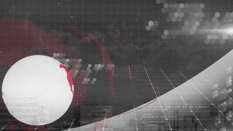 Global Finance Animation with Digital Data Visuals