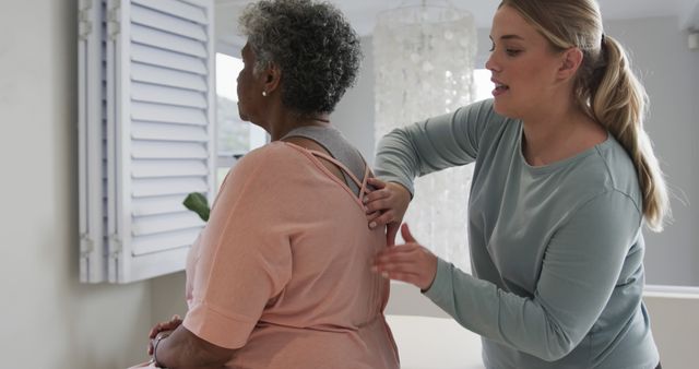 Nurse Assisting Elderly Woman with Daily Tasks - Download Free Stock Images Pikwizard.com