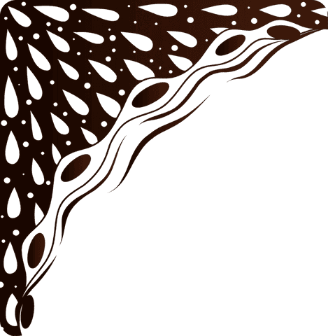 Elegant droplet design: brown vector on transparent background