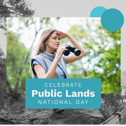 woman exploring national park on public lands day - Download Free Stock Templates Pikwizard.com