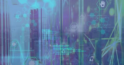 Futuristic Data Network with Chemical Formula Elements - Download Free Stock Images Pikwizard.com