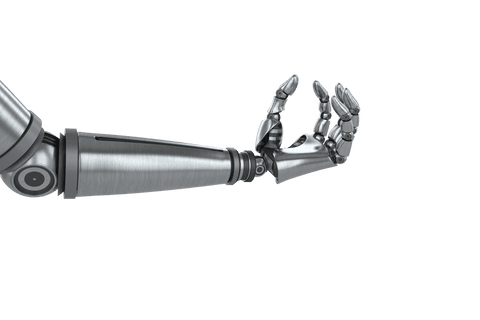 transparent 3d robot hand with chrome finish - Download Free Stock Videos Pikwizard.com