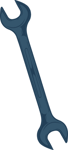 transparent blue combination wrench on clear backdrop - Download Free Stock Videos Pikwizard.com