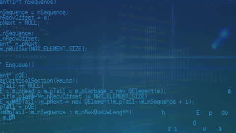 Binary Code and Light Trails Illustrating Digital Data Processing