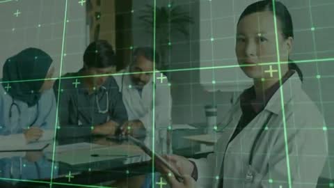 Healthcare Professionals Analyzing Patient Data with Innovation and Technology