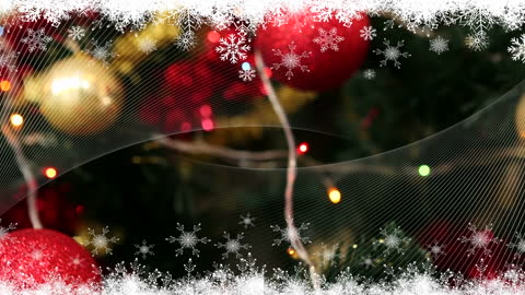 Festive Christmas Ornament Background with Snowflakes