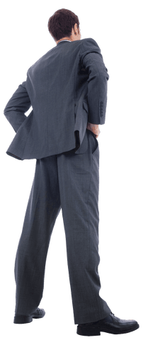transparent businessman standing arms akimbo - Download Free Stock Videos Pikwizard.com