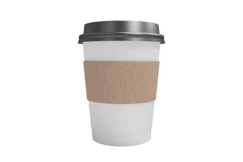 Transparent Coffee Cup Vector Illustration for Cafe Branding