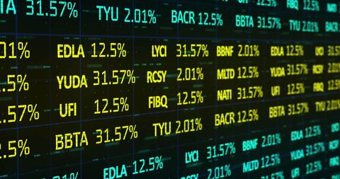 Digital Stock Market Display Screen with Global Data - Download Free Stock Images Pikwizard.com
