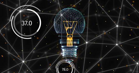 Innovative digital lightbulb with data network connections