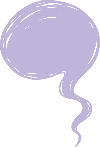 Purple Speech Bubble on Transparent Background Illustrating Communication