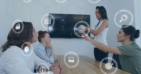 Diverse Team Engaged in Innovation and Data Analytics Concept