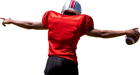 american football player celebrating touchdown on transparent background - Download Free Stock Videos Pikwizard.com
