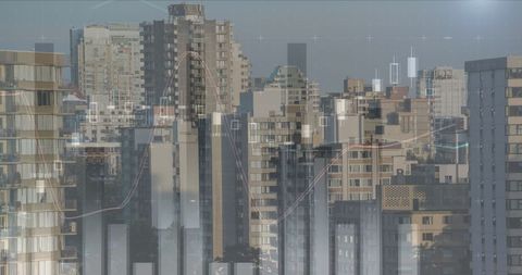 Digital Graphs Overlay Urban Skyline Displaying Financial Growth - Download Free Stock Images Pikwizard.com
