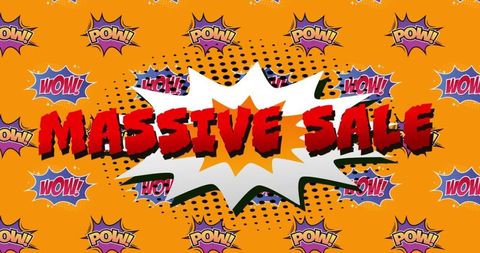 Comic-Style Sale Promotion With Pop Art Elements