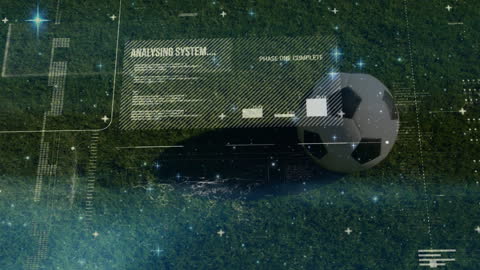 Futuristic Soccer Game Data Analysis Interface