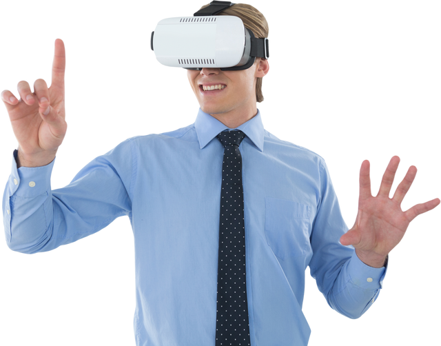 Transparent Businessman Using VR Glasses in Virtual Shake Hands Gesture - Download Free Stock Videos Pikwizard.com