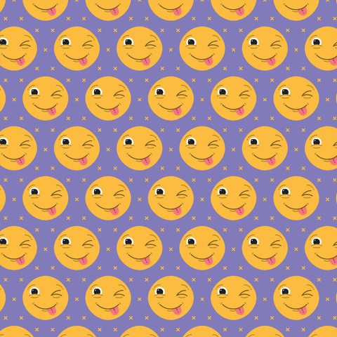 cheeky emoji pattern on transparent background for fun communication use - Download Free Stock Videos Pikwizard.com