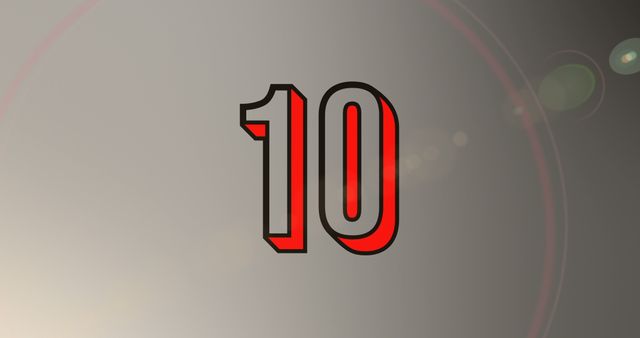 Bold Number 10 with Gradient Effect on Gray Background - Download Free Stock Images Pikwizard.com