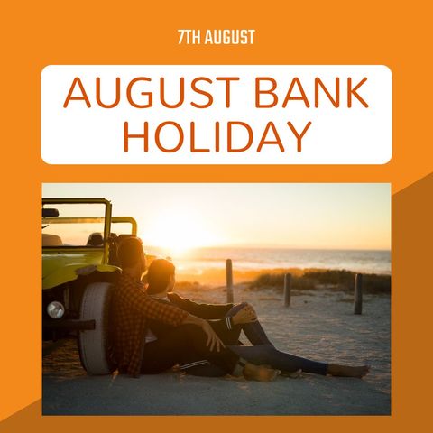 Couple Relaxing on Beach During August Bank Holiday