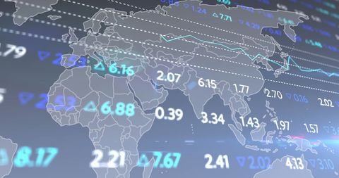 Data Analysis Graphics on World Map Background - Download Free Stock Images Pikwizard.com