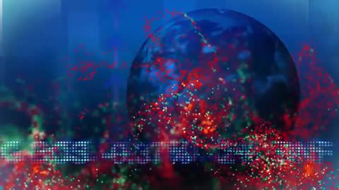 Globe Rotating with Dynamic Data Streams and Digital Effects