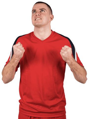 Nationless Sportsman Celebrating in Transparent Background