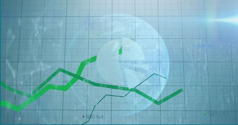 Global Financial Data Overlay with Abstract Globe on Grid Background - Download Free Stock Images Pikwizard.com