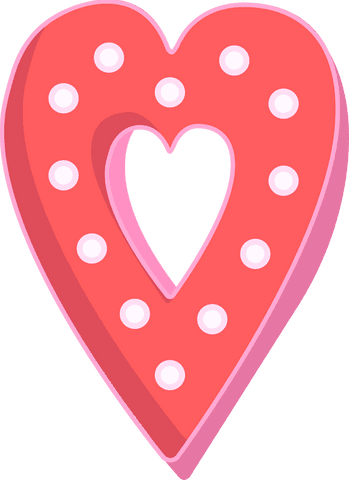 3d heart with bulbs on transparent background for romantic design
