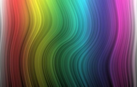 Vibrant Rainbow Abstract Lines Flow In Wavy Pattern