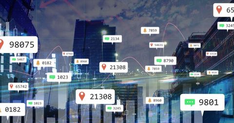 Smart City Analytics with Digital Data Interfaces and Traffic Insights - Download Free Stock Images Pikwizard.com