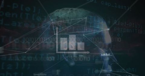 Human neural connections in futuristic digital interface