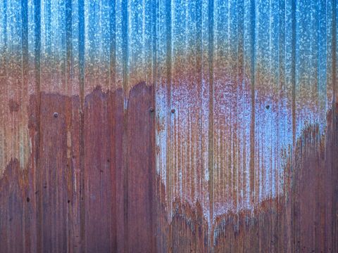 Rusty Blue Corrugated Metal with Gradients