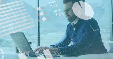 Businessman Analyzing Financial Data with Interactive Display - Download Free Stock Images Pikwizard.com